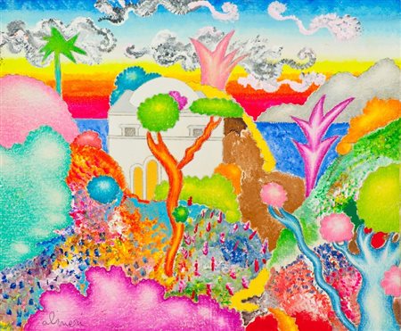 Luca Alinari (Firenze 1943) PAESAGGIO Tecnica mista su tavola, cm. 25x30...