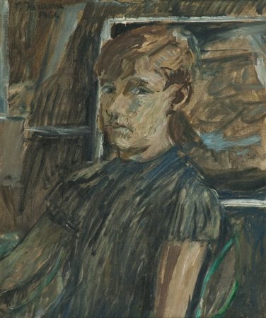 Enzo Faraoni (S. Stefano Magra (Sp) 1920) GIOVINETTO, 1964 Olio su tela, cm....