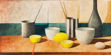 Marcello Scuffi (Tizzana (Pt) 1948) IL FILO ROSSO DELLA MEMORIA, 1999 Olio su...