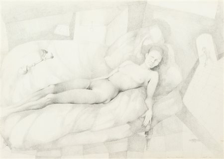 Ugo Attardi (Sori (Ge) 1923 - Roma 2006) PER L'UOMO ALLA PORTA, 1978 Lapis su...