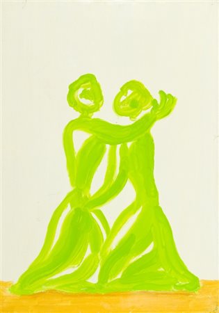 Virgilio Guidi (Roma 1891 - Venezia 1984) INCONTRO, 1968 Olio su tela, cm....