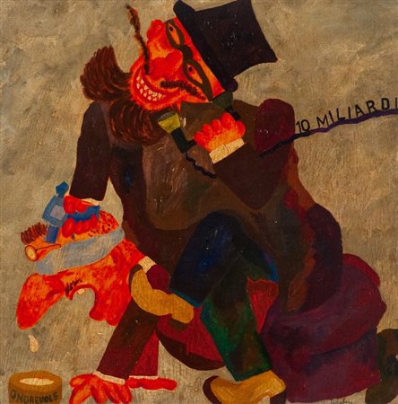 Franz Borghese (Roma 1941 - 2005) PHANTOMAS KIDNAPPING Olio su tela, cm....