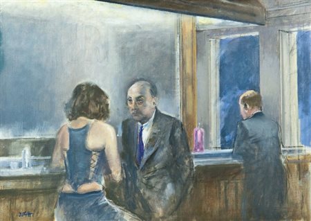 Alberto Sughi (Cesena 1928) SENZA TITOLO, 2001 Olio su tela, cm. 50x70...