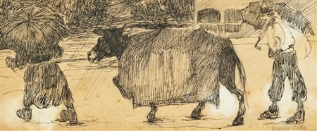 Lorenzo Viani (Viareggio 1882 - Ostia 1936) SOTTO LA PIOGGIA, 1906 - 1907...