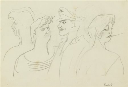 Amerigo Bartoli ( 1890 - 1971) FIGURE Carboncino su carta, cm. 23x33 Firmato...