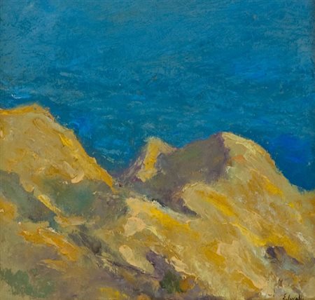 Emanuele Cavalli (Lucera (Fg) 1904 - Firenze 1981) SCOGLIERA Olio su tavola,...