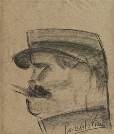 Lorenzo Viani (Viareggio 1882 - Ostia 1936) Ufficiale francese 1917-1918...