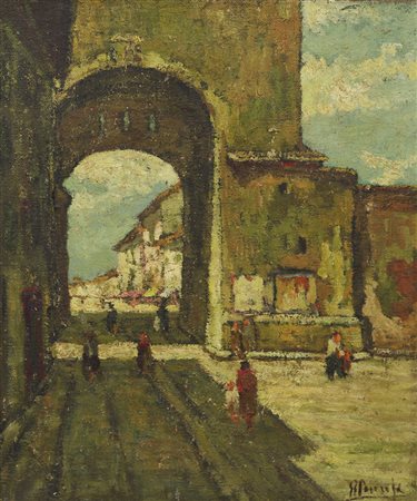 Gonzaga Giovan Francesco Scorcio Cittadino olio su tela grezza, cm. 60x50...