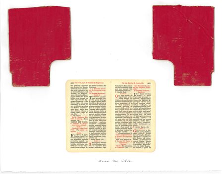 De Vilde Evan Opera Pia, 2015 collage su carta, cm. 35,5x27,5