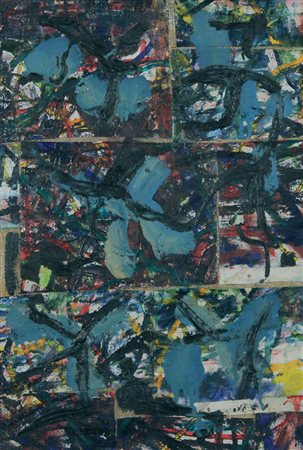 Bianco Remo Collage, 1960 tecnica mista su tela, cm 49,5x34 certificato di...