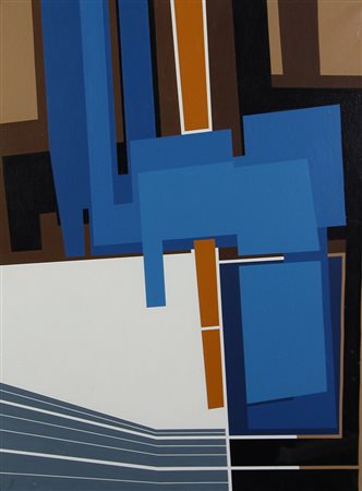 Nativi Gualtiero Tutto Verso il Basso 2, 1974 acrilico su tela, cm. 80x60...