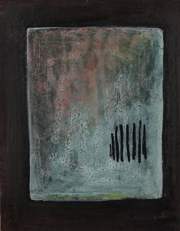 Vermi Arturo Paesaggio, anni '60 olio su cartoncino telato, cm. 45,5x35,5...