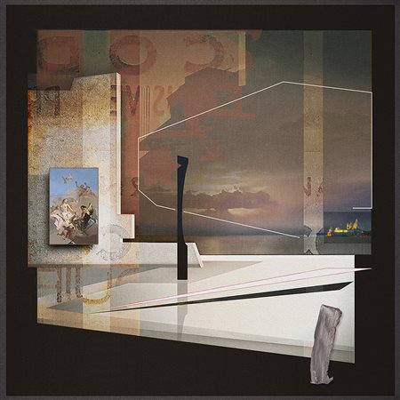 Vizzini Andrea Interno teoretico, 1998 olio su tela di lino, cm. 50x50