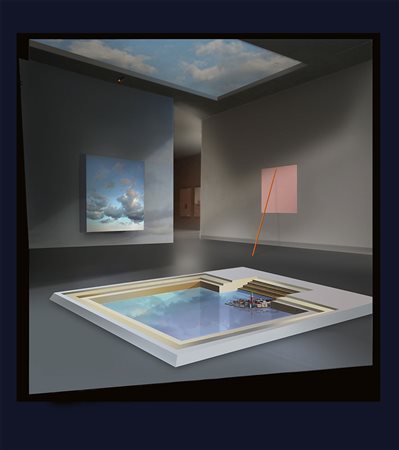 Vizzini Andrea Room 7, 2001 olio su tela di lino, cm. 61x51