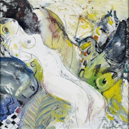 LALOV MICHAIL Bulgaria 1952 senza titolo 1999 olio su tela 35x35 firma e data...