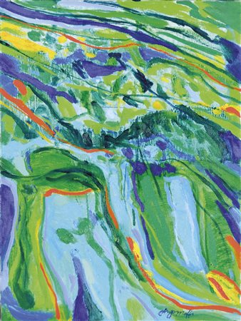 MAFFI UGO Lodi 1939 senza titolo olio su tela 40x30 firma in basso a destra