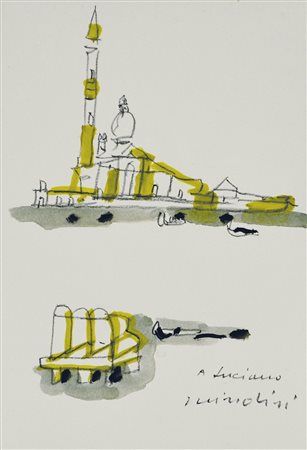 BRINDISI REMO Roma 1918 - Lido di Spina 1996 Venezia tecnica mista su carta...