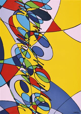 SION VALENTINA XX secolo senza titolo 2015 acrilici su tela 70x50 firma e...