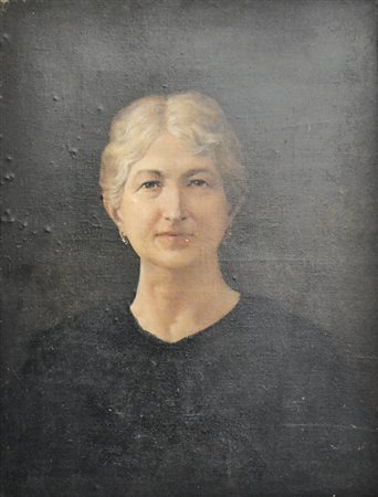 ANONIMO Ritratto di signora olio su tavola 58x41