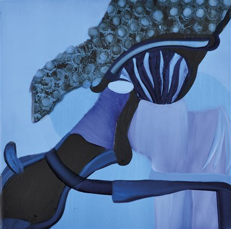 ROS SONIA Conegliano (Tv) Blue foresta 2013 olio su tela 40x40 firma data e...