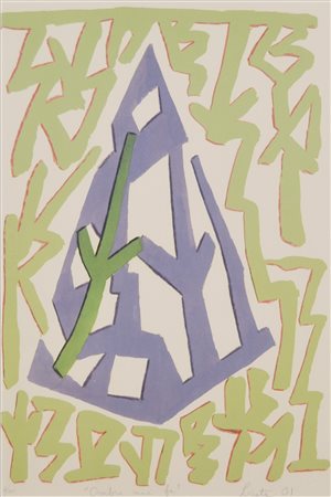 LICATA RICCARDO Torino 1929 - Venezia 2014 Ombra mai fù 2001 litografia es....