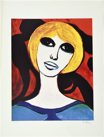 BORRA POMPEO Milano 1898 - 1973 Figura litografia es. 37/99 69x52 firma in...