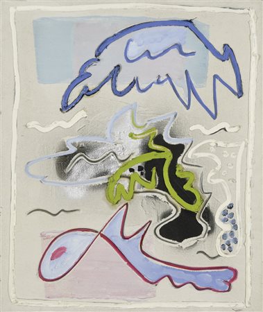 VALLE PAOLO Lido di Venezia 1948 Unie tecnica mista su tavola 62x52 firma in...