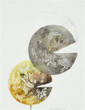 GASPARI LUCIANO Venezia 1913 - 2007 senza titolo 1958 tecnica mista su carta...