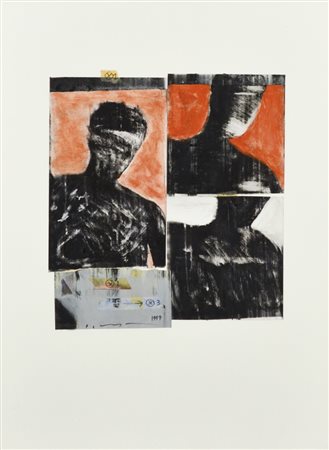 PAGLIACCI MIRKO Losanna 1959 senza titolo 1997 tecnica mista e collage su...