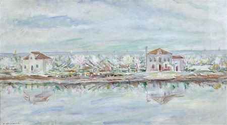 DA VENEZIA EUGENIO Venezia 1900 - 1992 Primavera a Mazzorbo 1951 olio su...