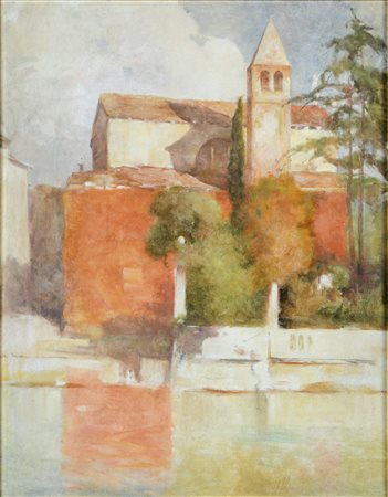 MAZZETTI EMO Treviso 1870 - Venezia 1955 Venezia tecnica mista su tavola...