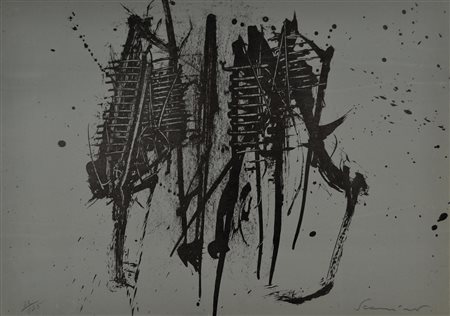 SCANAVINO EMILIO Genova 1922 - Milano 1986 senza titolo litografia es. 32/125...