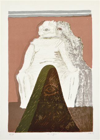 ZOTTI CARMELO Trieste 1933 - Treviso 2007 La coppia 1975 litografia es. 88/99...