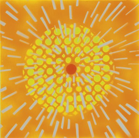 BALDESSARI GUIDO Venezia 1938 Big Bang 2014 olio su tela 30x30 firma data e...