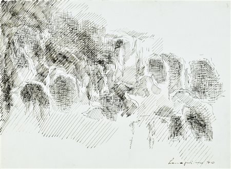 LAVAGNINO PIERLUIGI Chiavari 1933 - Milano 1999 senza titolo 1970 disegno a...