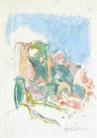 FORGIOLI ATTILIO Salò 1933 Giugno 1988 tecnica mista su carta 29,5x21 firma...