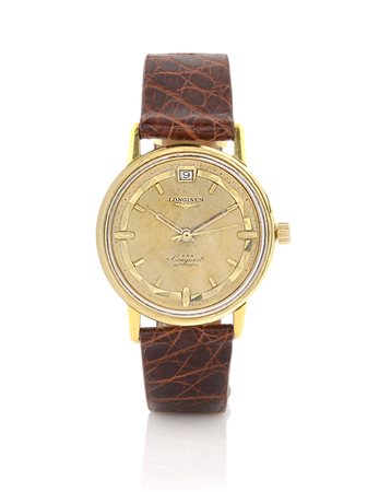 LONGINESLONGINES CONQUEST AUTOMATIC ANNI '50. C. in oro giallo 18 kt con logo...