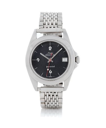 MIDOMIDO OCEAN STAR POWERWIND ANNI '70.C. in acciaio con fondello e corona a...