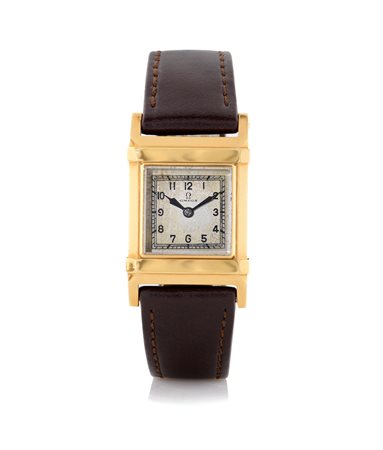 OMEGAOMEGA MARINE ANNI '30.C. n. 8376335 rettangolare in oro giallo 18 kt con...