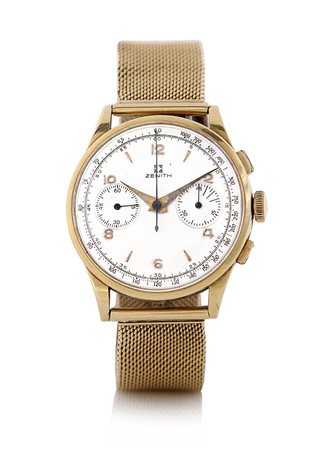 ZENITHZENITH CRONOGRAFO ANNI '50.C. in oro giallo 18 kt con pulsanti...