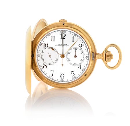 LONGINESLONGINES ANTI-MAGNETIQUE CRONOGRAFO ANNI '20. C. tripla e massiccia...