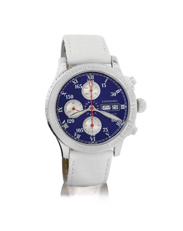 LONGINESLONGINES LINDBERGH CRONOGRAFO ANNI '90. C. in acciaio con oblò sul...