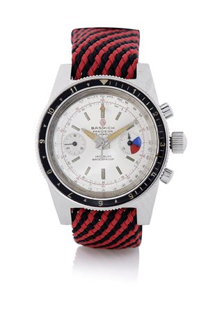 ANONIMOBASMICH PRECISION CRONOGRAFO ANNI '70.C. n. 44671 in acciaio con...