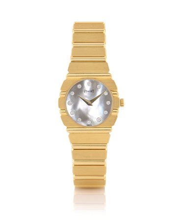 PIAGETPIAGET POLO ANNI '80. C. n. 448255 in oro giallo 18 kt con scanalature...