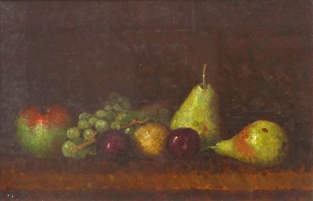 PITTORE ANONIMO DEL XX SECOLO "Natura morta" 25x37 olio su cartone