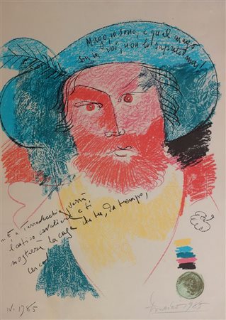 PROVERBIO LUCIANO Alessandria 1936 - 2009 Torino "Il mago" 1985 63x46...