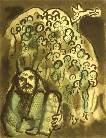 CHAGALL MARC Vitebsk (URSS) 1887 - 1985 Saint-Paul de Vence (F) "Mosè ed il...