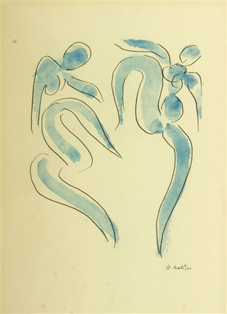 MATISSE HENRY Le Chateau Cambresis 1869 - 1954 Nizza "La danse" 46x33...