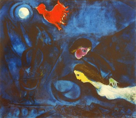 CHAGALL MARC Vitebsk (URSS) 1887 - 1985 Saint-Paul de Vence (F) "Gli amanti e...