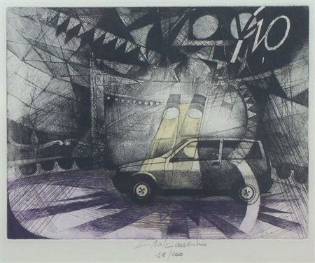 SOFFIANTINO GIACOMO Torino 1929 - 2013 "Y 10" 1988 Foglio 70x50, 24x32...